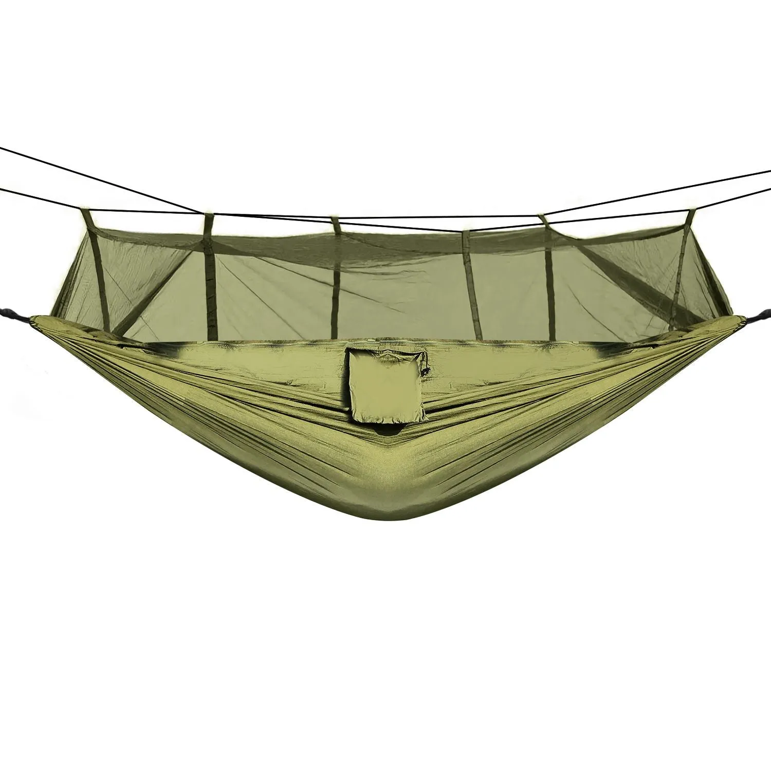 600lbs Load 2 Persons Hammock with Mosquito Net Outdoor Hiking Camping Hommock Portable Nylon Swing Hanging Bed