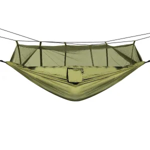 600lbs Load 2 Persons Hammock with Mosquito Net Outdoor Hiking Camping Hommock Portable Nylon Swing Hanging Bed