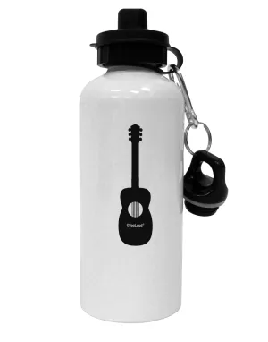 Acoustic Guitar Cool Musician Aluminum 600ml Water Bottle by TooLoud