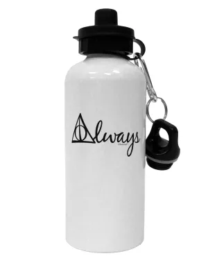 Always Magic Symbol Cursive Aluminum 600ml Water Bottle by TooLoud