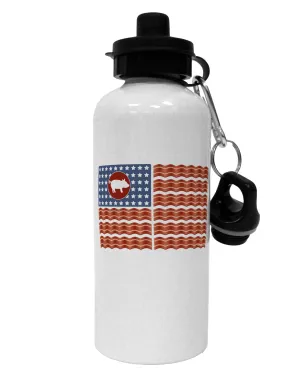 American Bacon Flag Aluminum 600ml Water Bottle