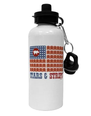 American Bacon Flag - Stars and Strips Aluminum 600ml Water Bottle