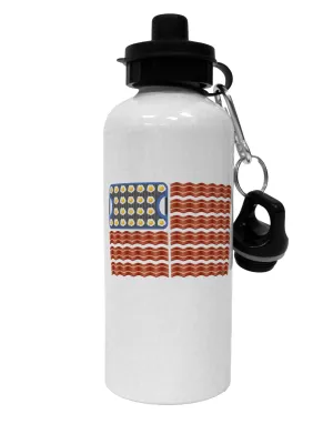 American Breakfast Flag - Bacon and Eggs Aluminum 600ml Water Bottle