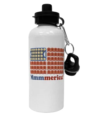 American Breakfast Flag - Bacon and Eggs - Mmmmerica Aluminum 600ml Water Bottle