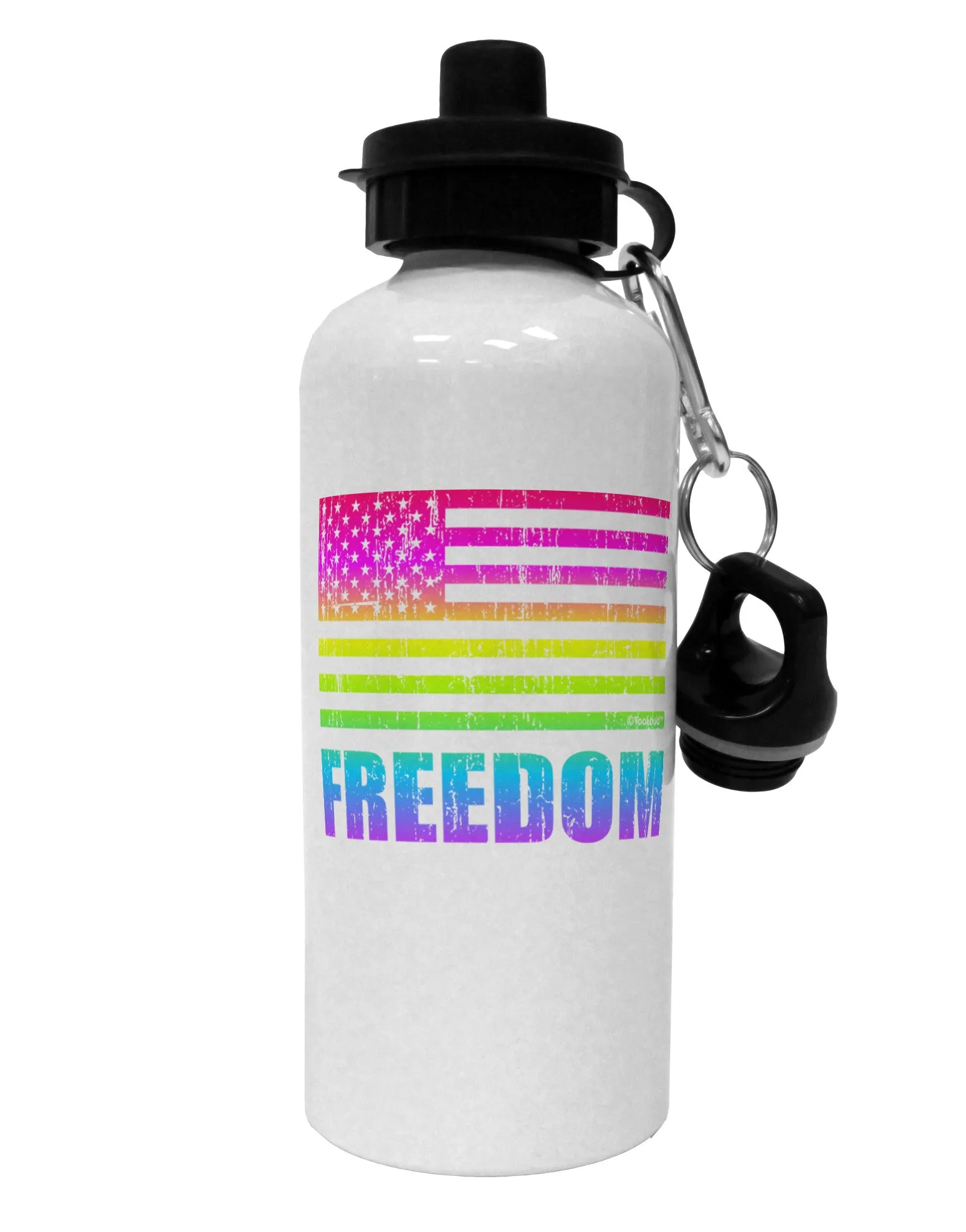 American Pride - Rainbow Flag - Freedom Aluminum 600ml Water Bottle