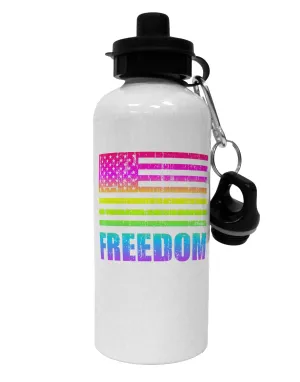 American Pride - Rainbow Flag - Freedom Aluminum 600ml Water Bottle