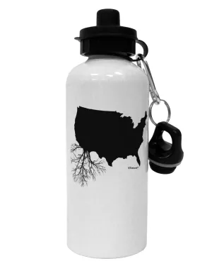 American Roots Design Aluminum 600ml Water Bottle by TooLoud