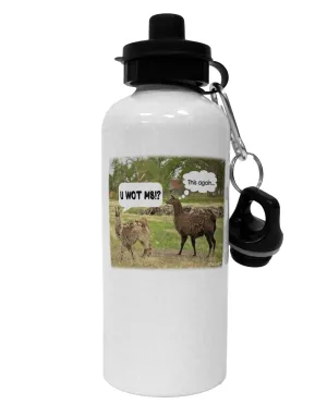 Angry Standing Llamas Aluminum 600ml Water Bottle by TooLoud