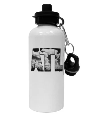 ATL Atlanta Text Aluminum 600ml Water Bottle by TooLoud