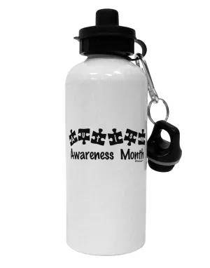Autism Awareness Month - Puzzle Pieces Aluminum 600ml Water Bottle by TooLoud