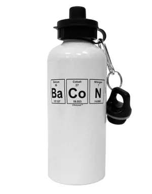 Bacon Periodic Table of Elements Aluminum 600ml Water Bottle by TooLoud