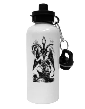 Baphomet Illustration Aluminum 600ml Water Bottle by TooLoud