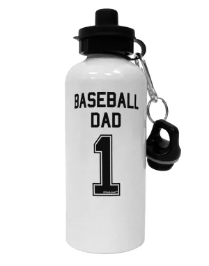 Baseball Dad Jersey Aluminum 600ml Water Bottle by TooLoud