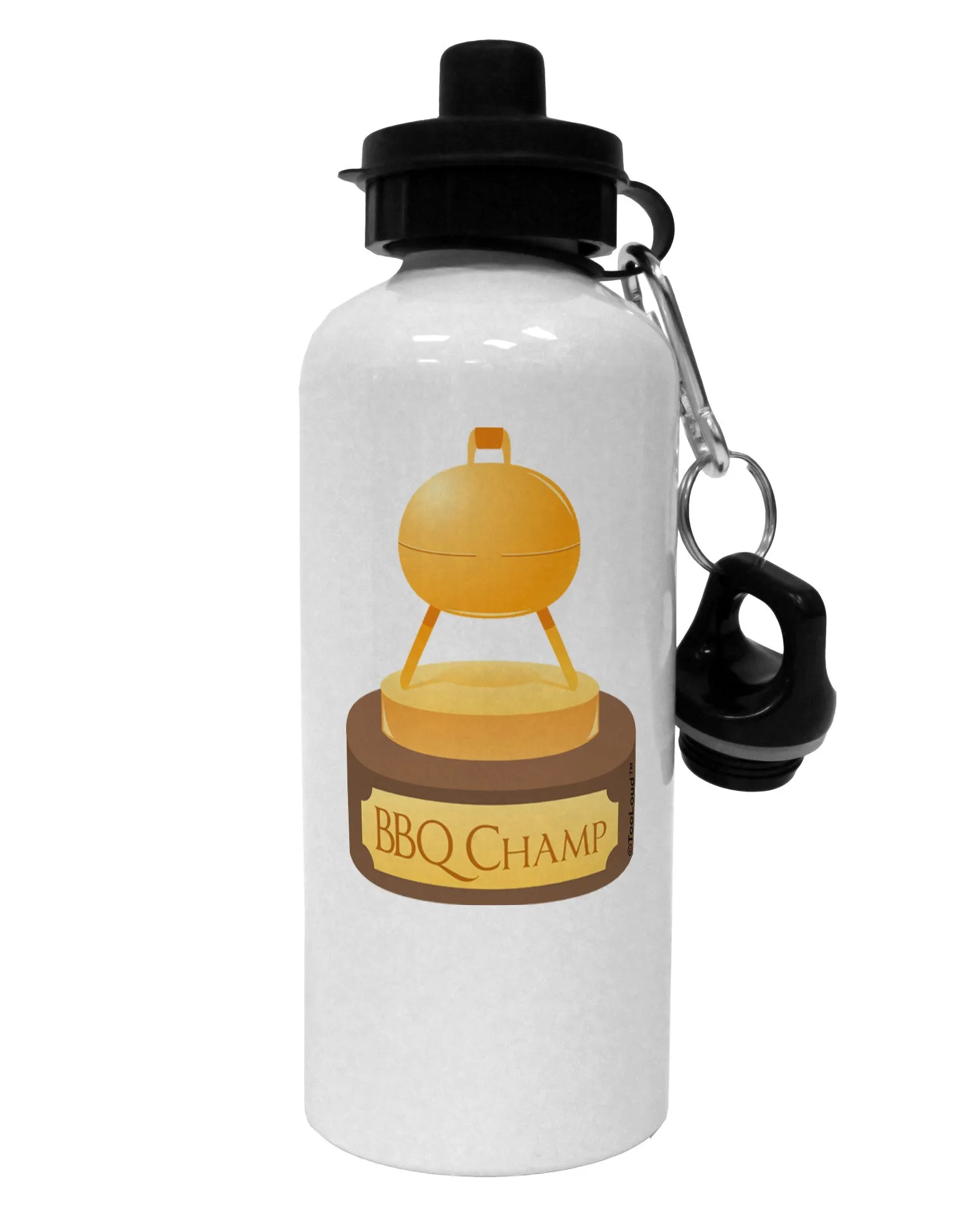 BBQ Champ - Golden Grill Trophy Aluminum 600ml Water Bottle by TooLoud