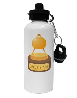 BBQ Champ - Golden Grill Trophy Aluminum 600ml Water Bottle by TooLoud