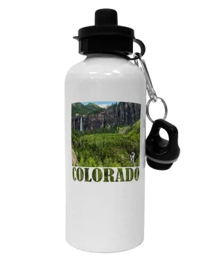 Beautiful Cliffs Colorado Aluminum 600ml Water Bottle by TooLoud
