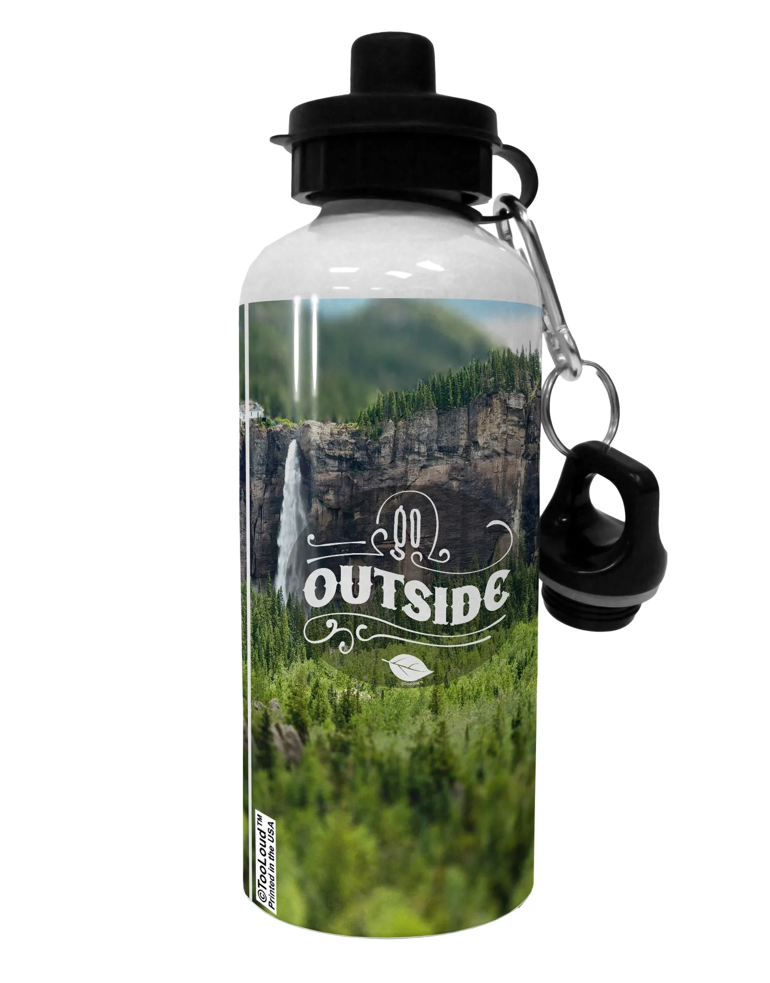Beautiful Cliffs - Go Outside AOP Aluminum 600ml Water Bottle All Over Print by TooLoud