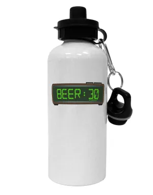 Beer 30 - Digital Clock Aluminum 600ml Water Bottle by TooLoud