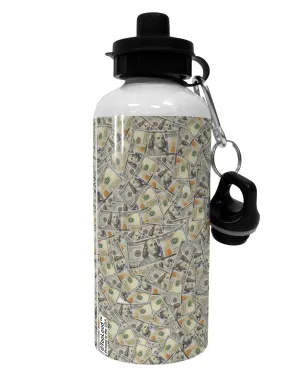 Benjamins Aluminum 600ml Water Bottle All Over Print by TooLoud