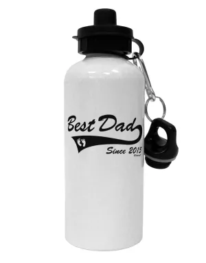 Best Dad Since 2015 Aluminum 600ml Water Bottle by TooLoud