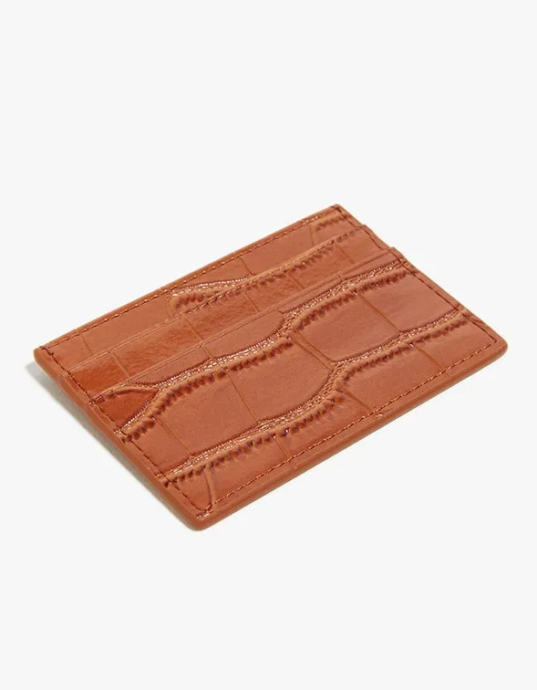 Cali Card Case - Brown Croc