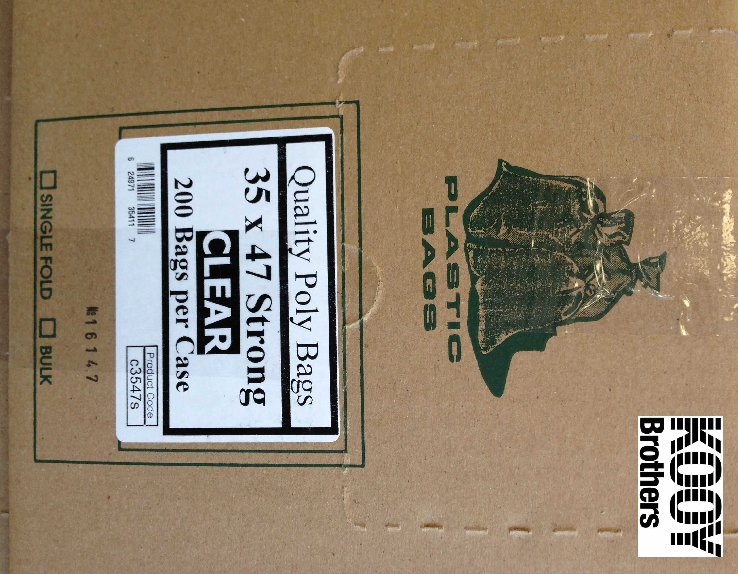 Clear Plastic Garbage Bags 35"x47"