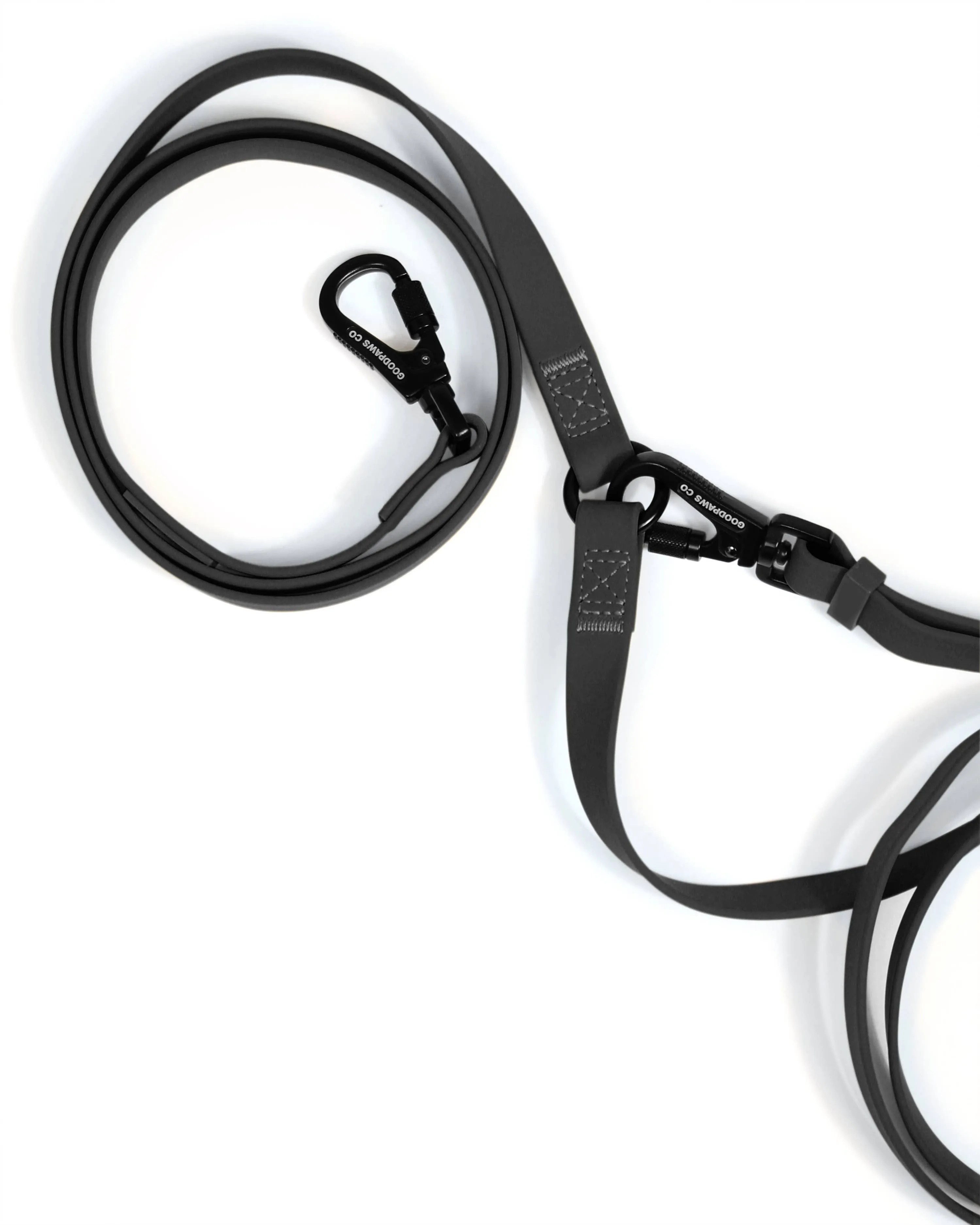 Matte Black - Soft-Touch Waterproof Hands-Free Leash