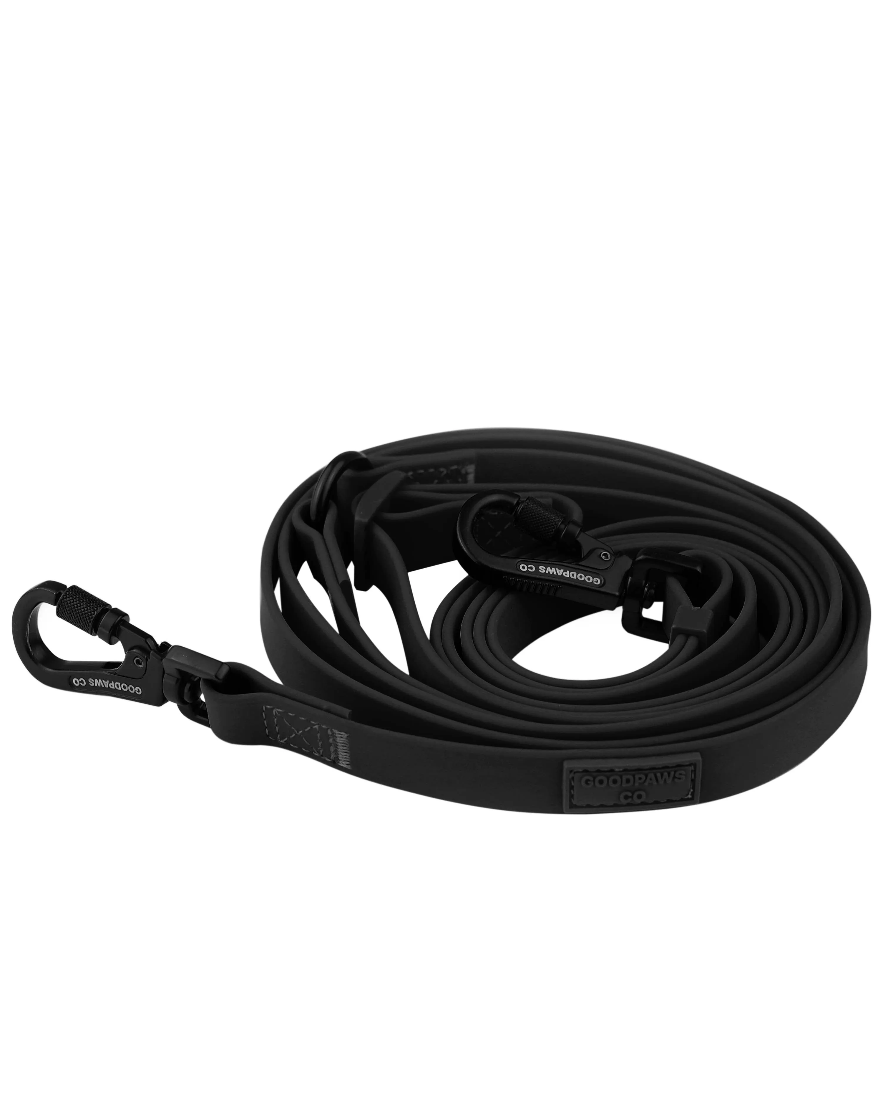 Matte Black - Soft-Touch Waterproof Hands-Free Leash