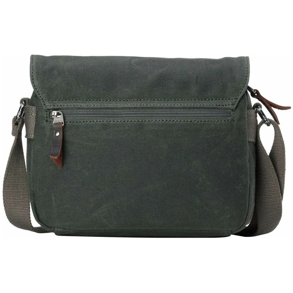 Troop London - Heritage - Canvas Leather Across body Bag, Small Travel Bag